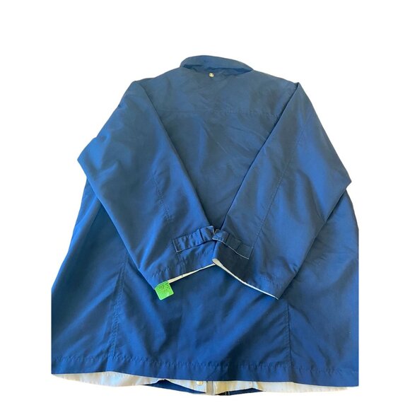 Enna Jetticks Womens Blue Lightweight Jacket With Beige Lining Button & Snap Clo - Picture 3 of 5